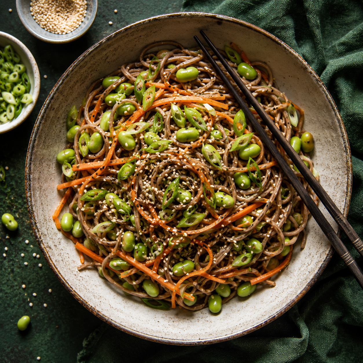 Estrogen-Support Edamame Soba Noodles