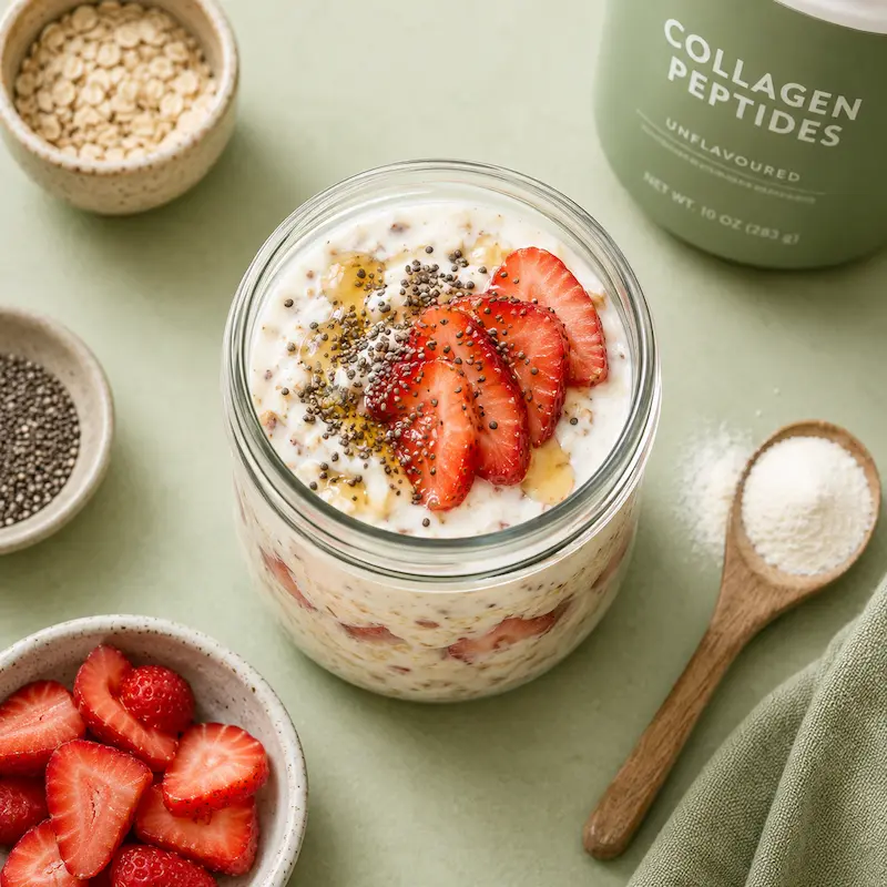 Kefir Overnight Oats with Collagen