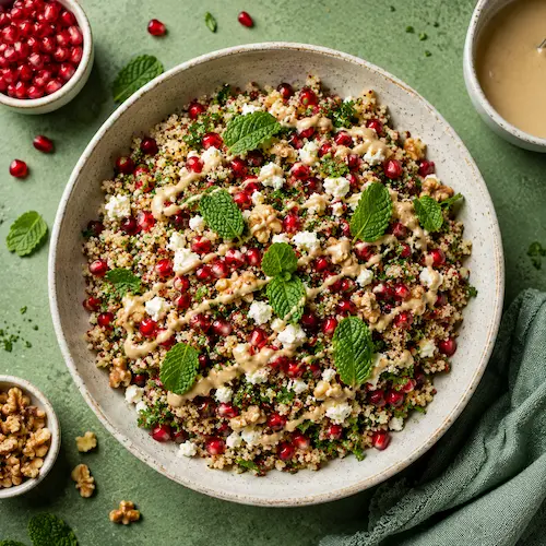 Walnut & Pomegranate Quinoa Salad